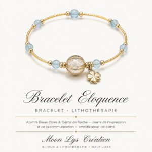 Bracelet eloquence apatite bleue claire moon lys creation