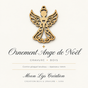 Ornement Ange de Noël en contreplaqué de bouleau de 4 mm – Moon Lys Création